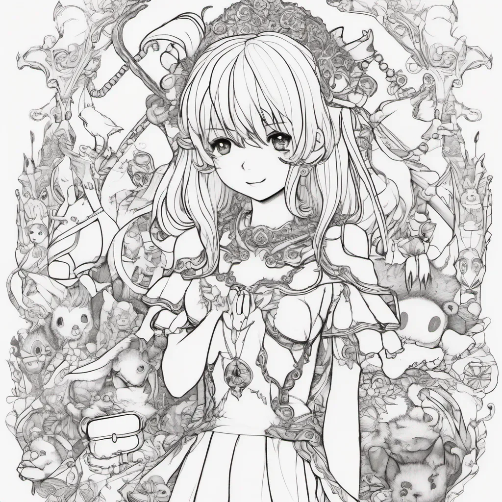 ailibro para colorear de fantasia anime
