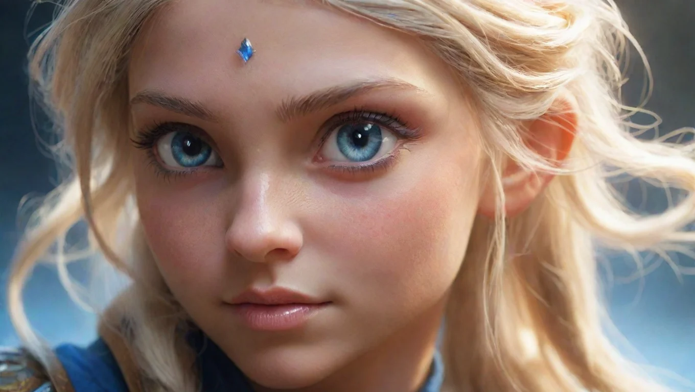 life force champion heroic character energetic wonderful fantasy character humble kind close up face eyes clear wow widescreen