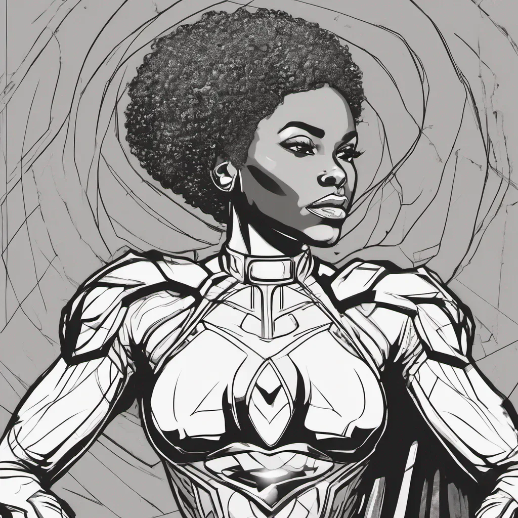 ailine art of a black woman superhero good looking trending fantastic 1