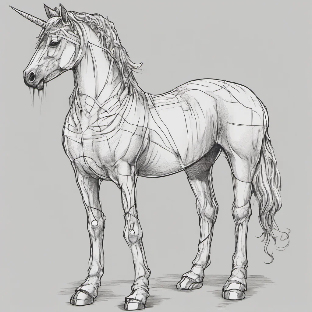 ailine art of unicorn with one bandaged foot confident engaging wow artstation art 3