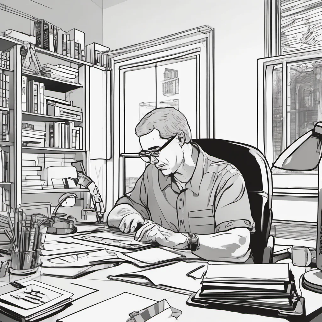ailineart image of man behind desk working hard good looking trending fantastic 1
