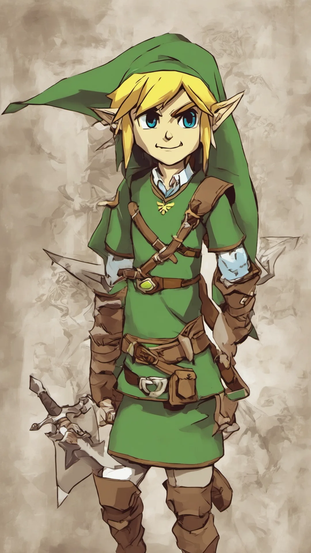 ailink from the legend of zelda tall