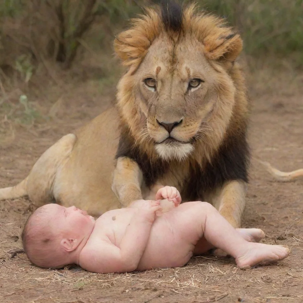 lion attacks newborn baby