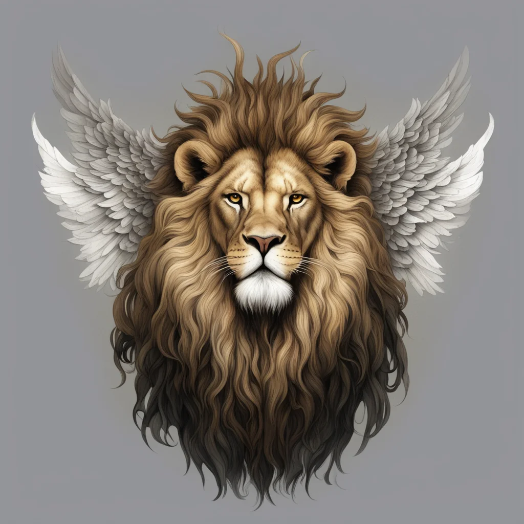 lion with wings and horns amazing awesome portrait 2