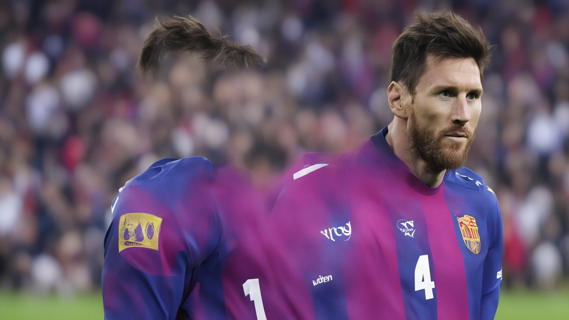 lionel messi  confident engaging wow artstation art 3 wide