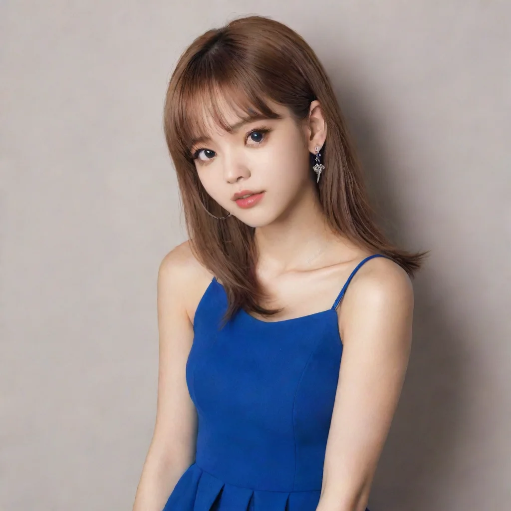 lisa blackpink in blue dress