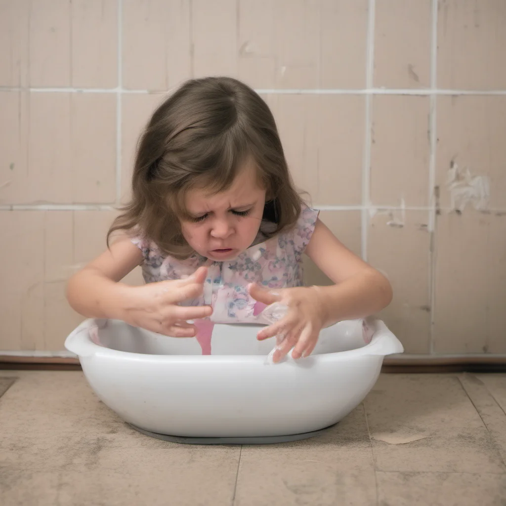 little girl big hands vomiting confident engaging wow artstation art 3