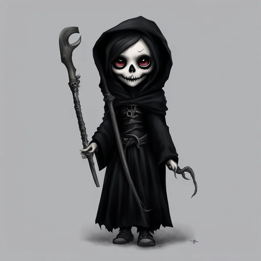 ailittle girl grim reaper confident engaging wow artstation art 3