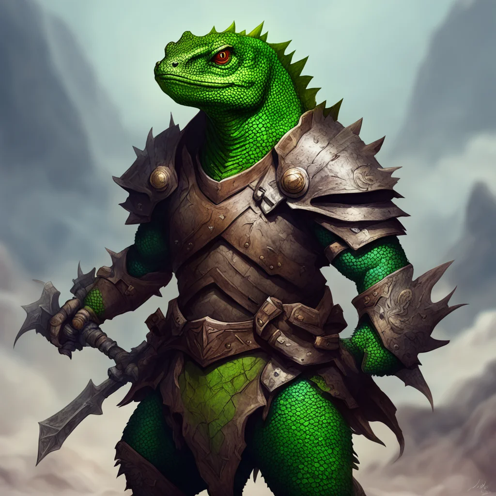 ailizard warrior epic fantasy character amazing awesome portrait 2