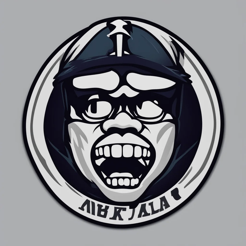 ailogo for a baseball team a baseball with a face on oit