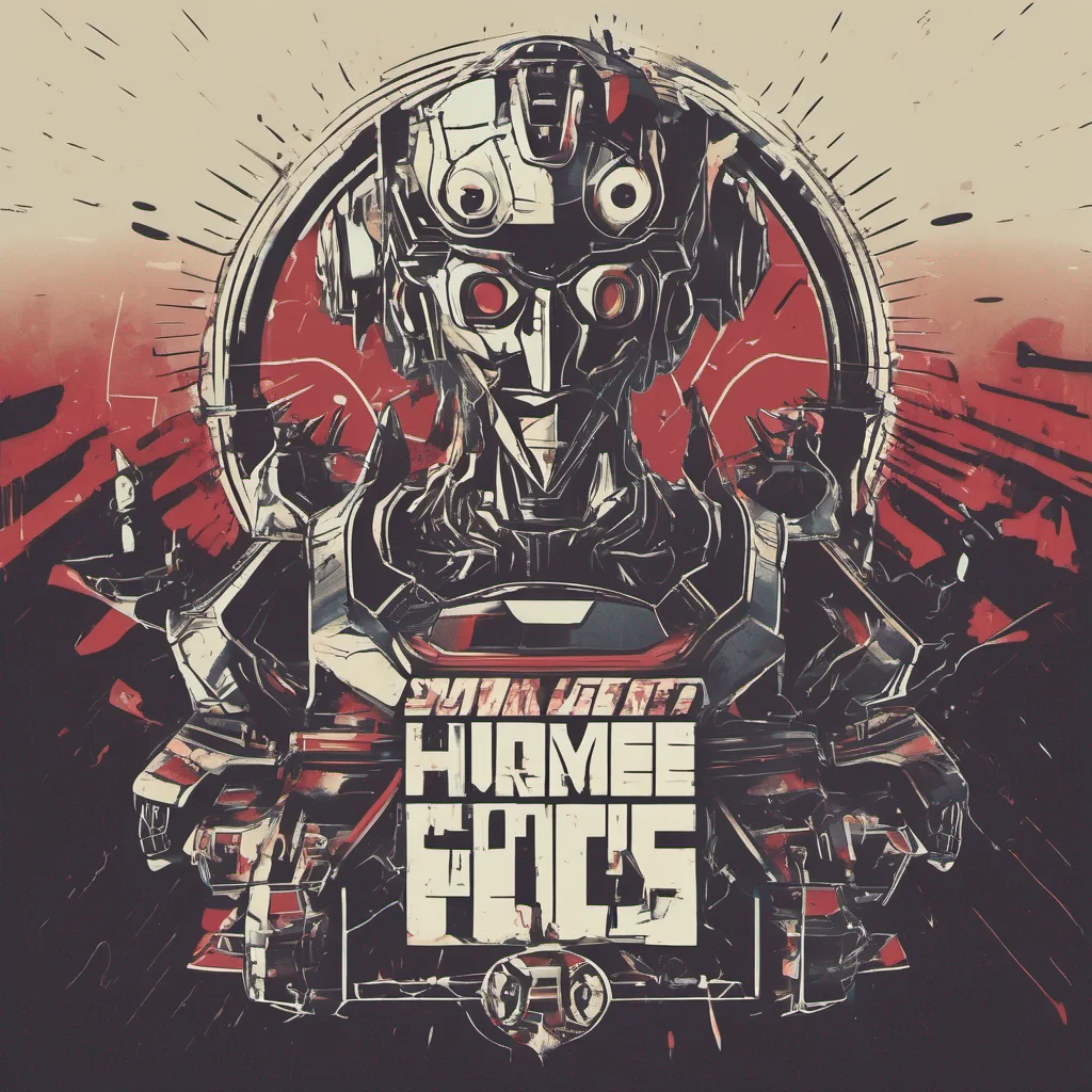 ailogo for a human rebellion against robots and say roboverse amazing awesome portrait 2
