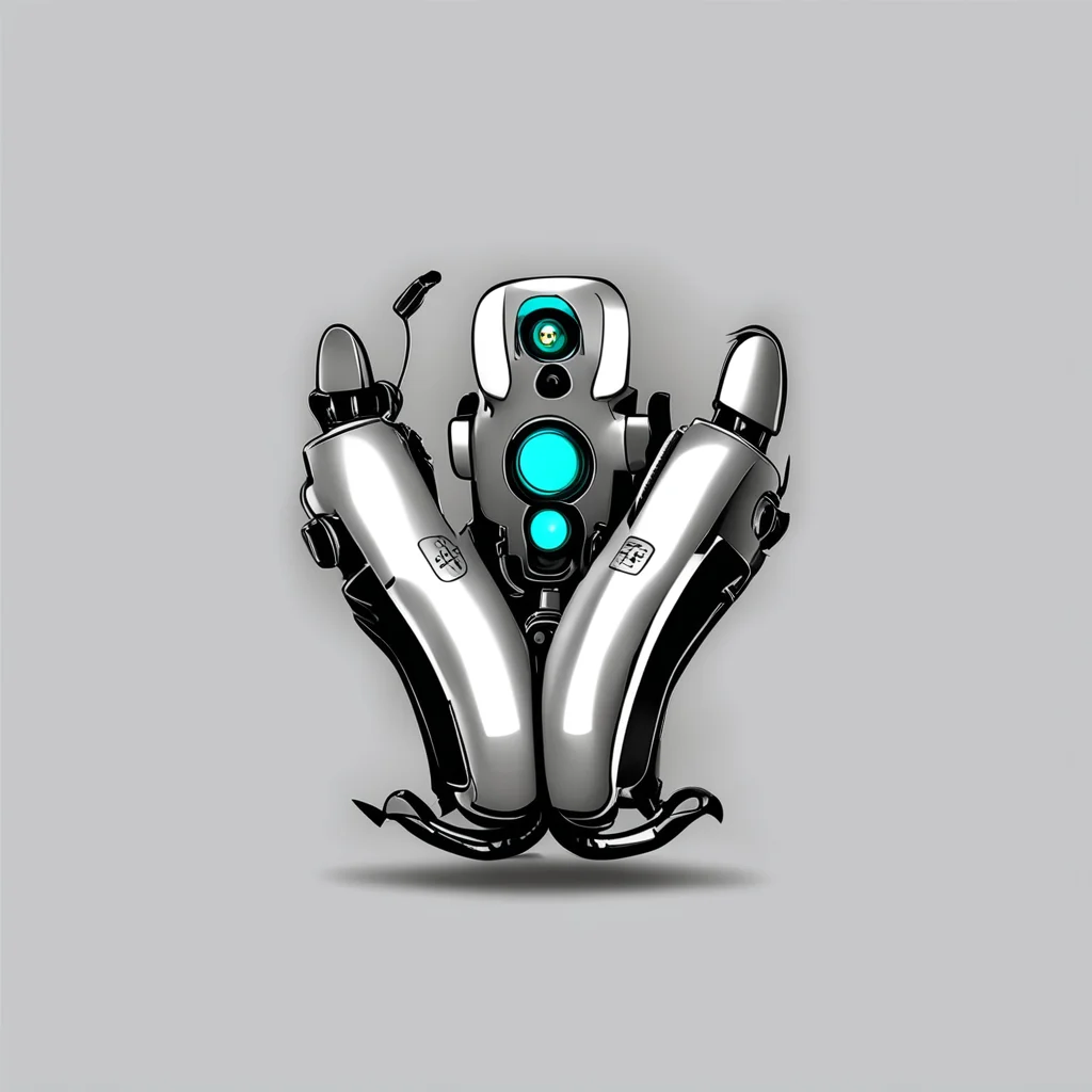 logo of three fingered robot claw grasping from front on confident engaging wow artstation art 3