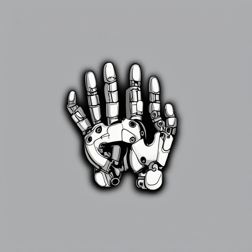 ailogo of three fingered robot claw grasping from front on good looking trending fantastic 1
