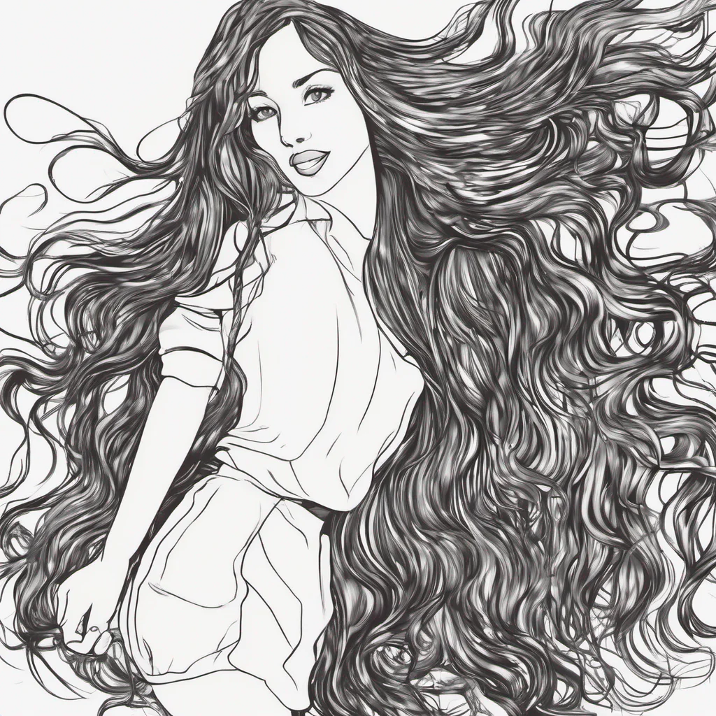 long hair clipart girl