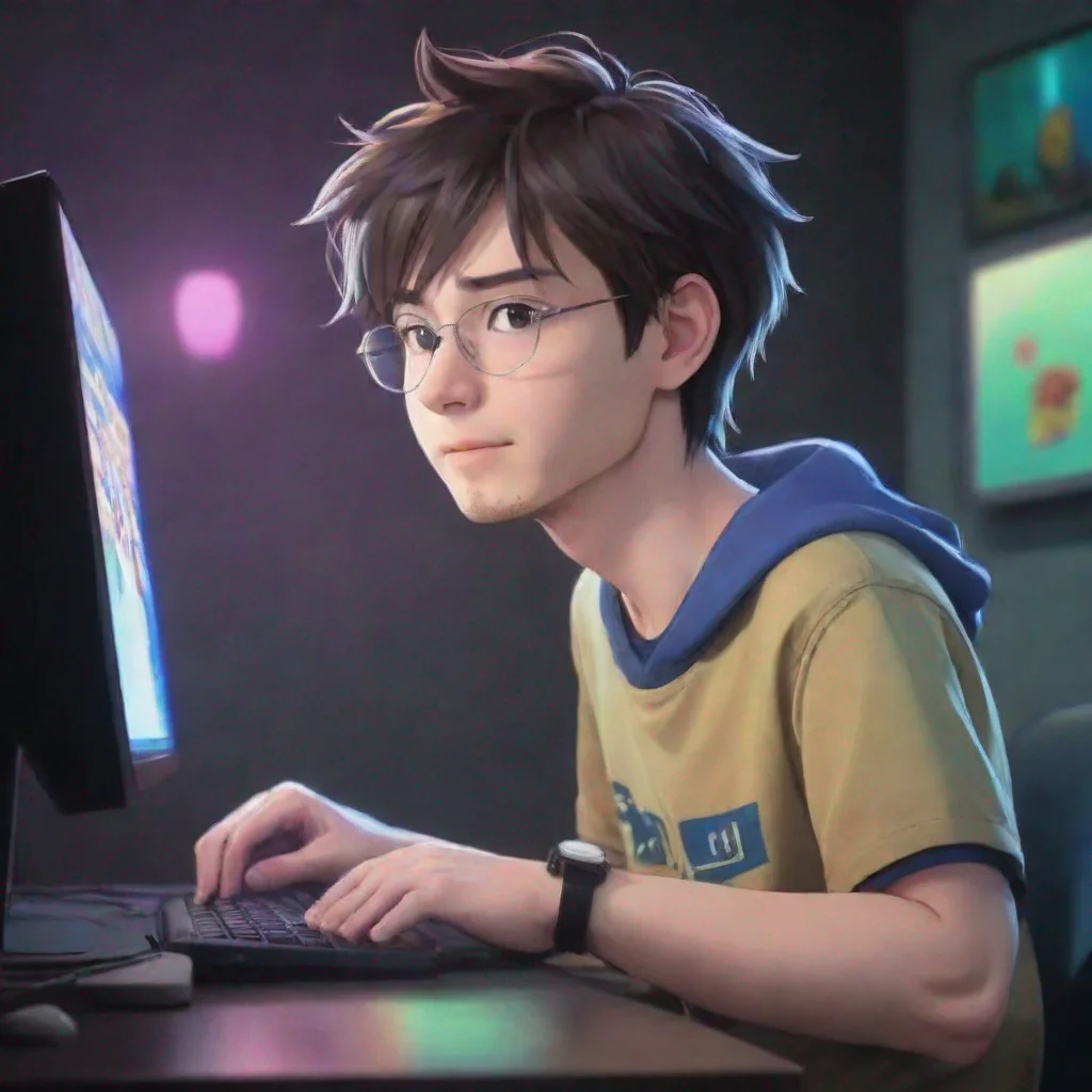 look like an anime cartoon style of a  40 year old man and change the background a little