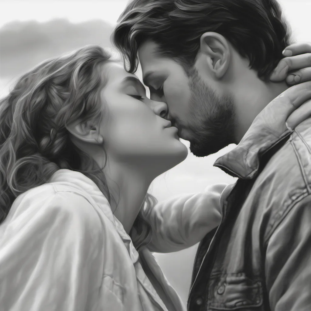 ailovers kissing realistic romantic  good looking trending fantastic 1