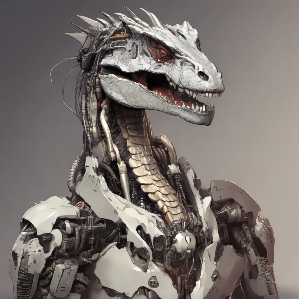 aimake a cyborg and trex and dragon mixed confident engaging wow artstation art 3