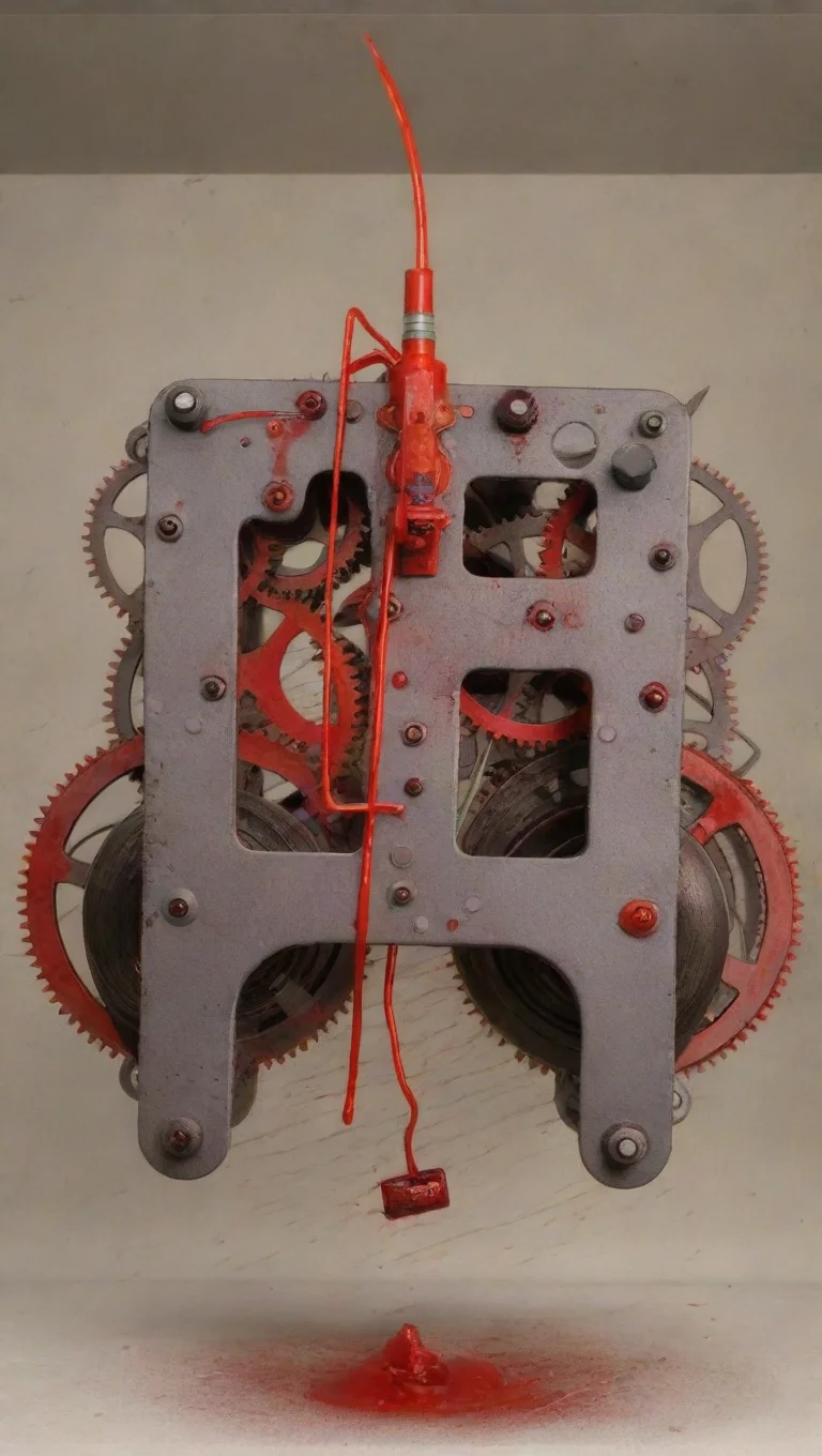 aimake a monster robot blood drenched
