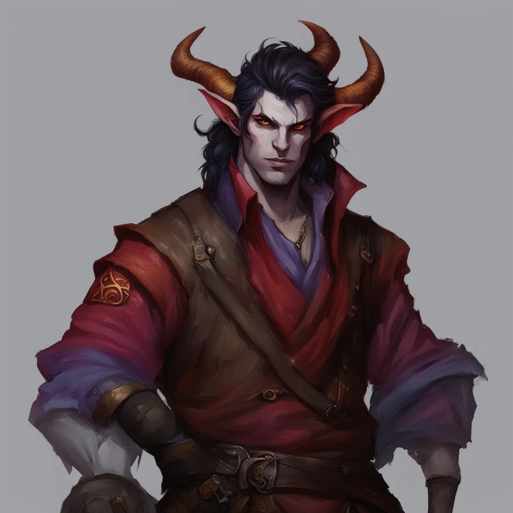 male tiefling bard confident engaging wow artstation art 3