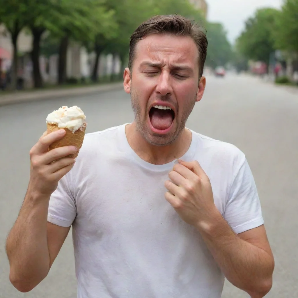 aiman crying icecream falling