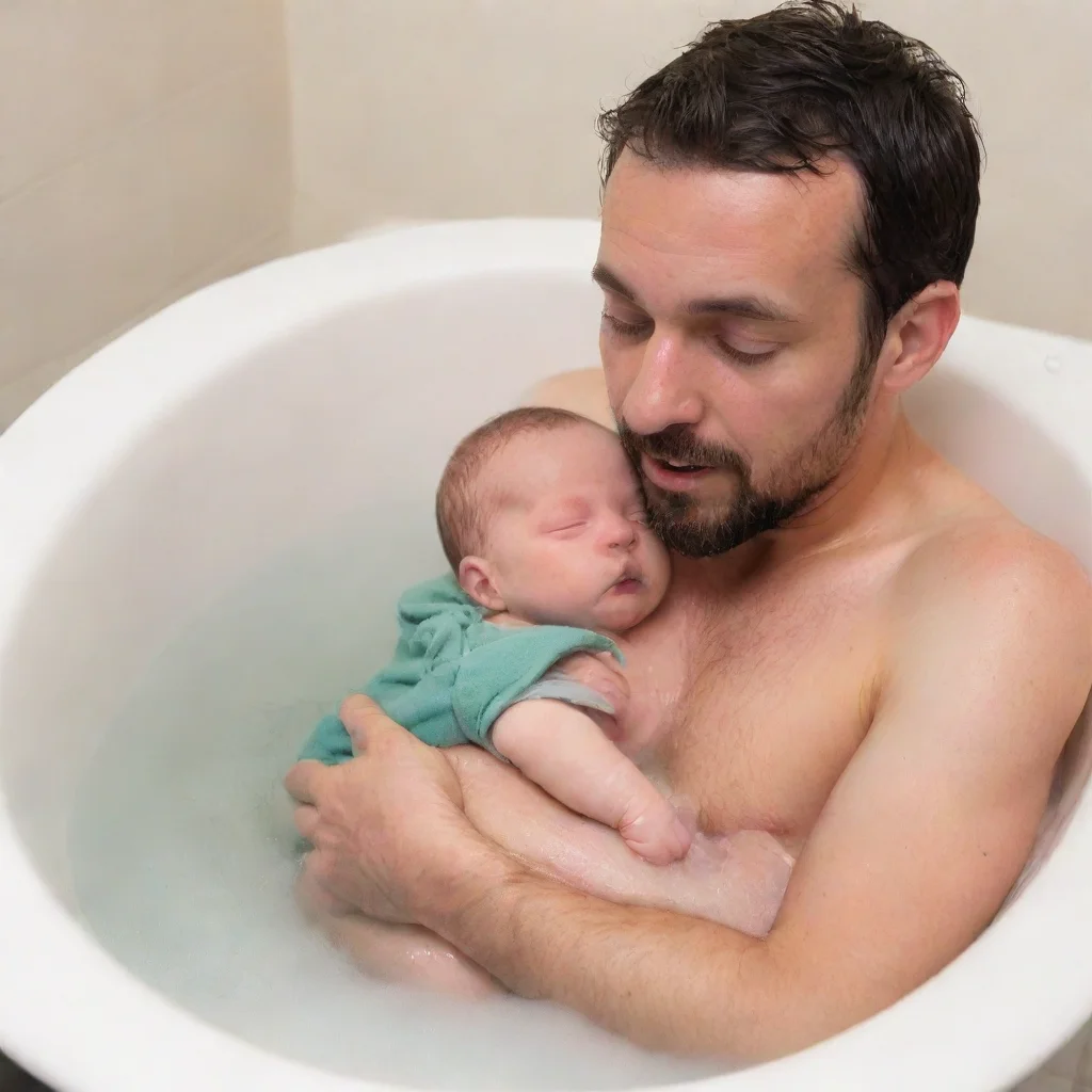 aiman drowning a newborn baby in a bathtub