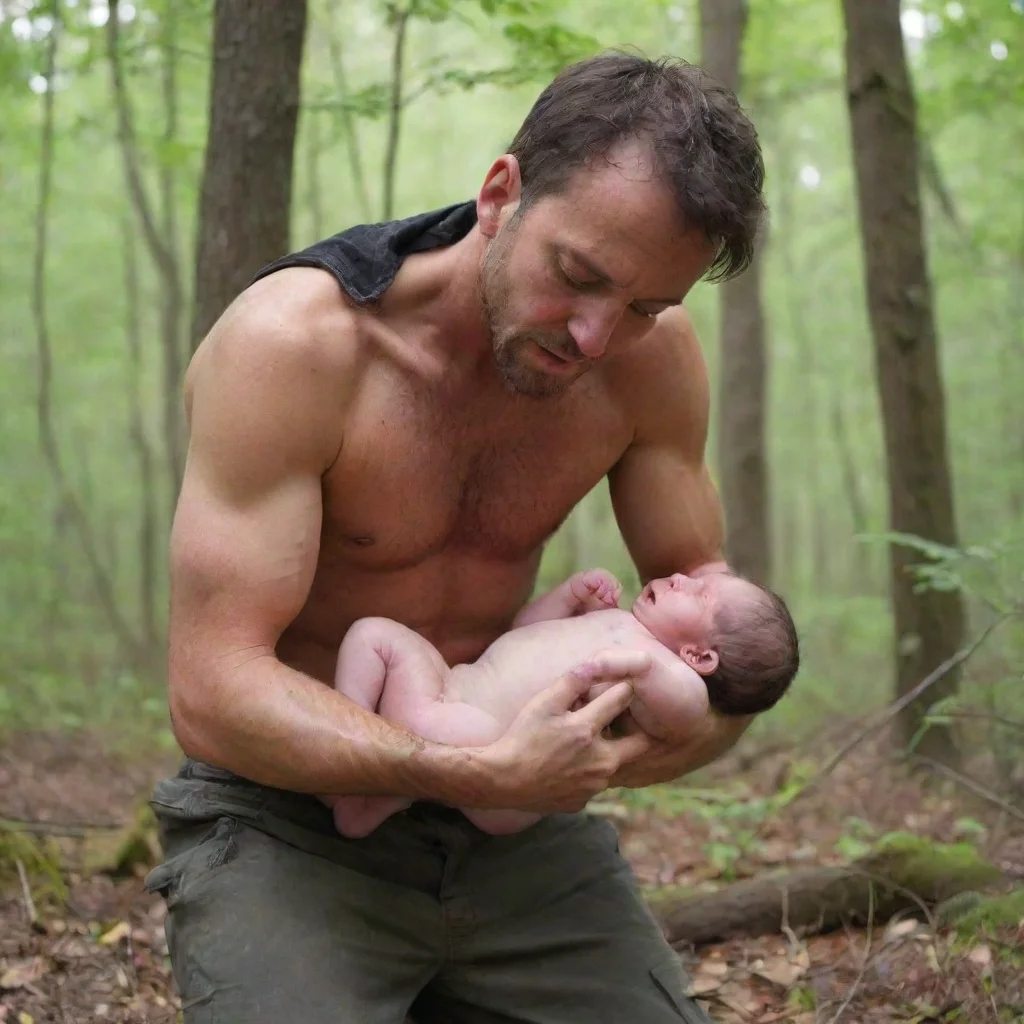 aiman ejaculating on a newborn baby in the woods