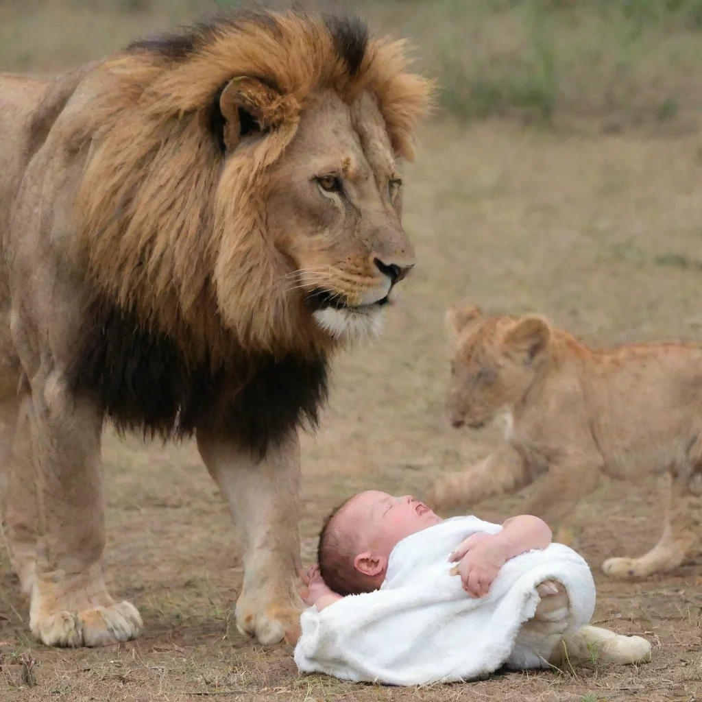 aiman feeds newborn baby to lions