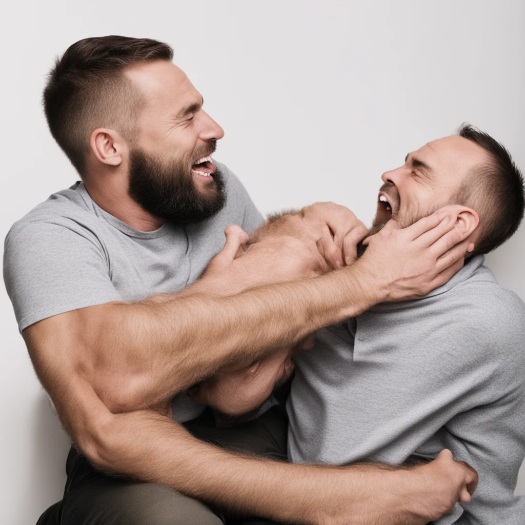 man getting tickled amazing awesome portrait 2