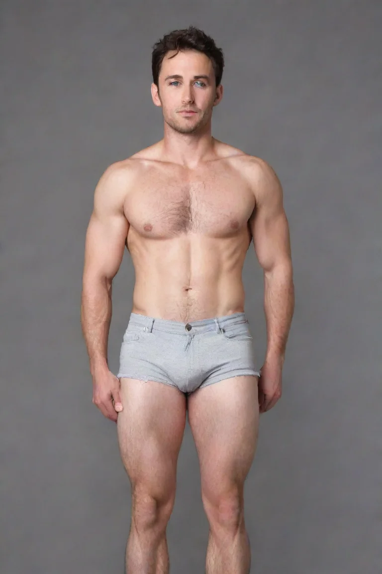 aiman has a very obvious erection in his shorts  portrait
