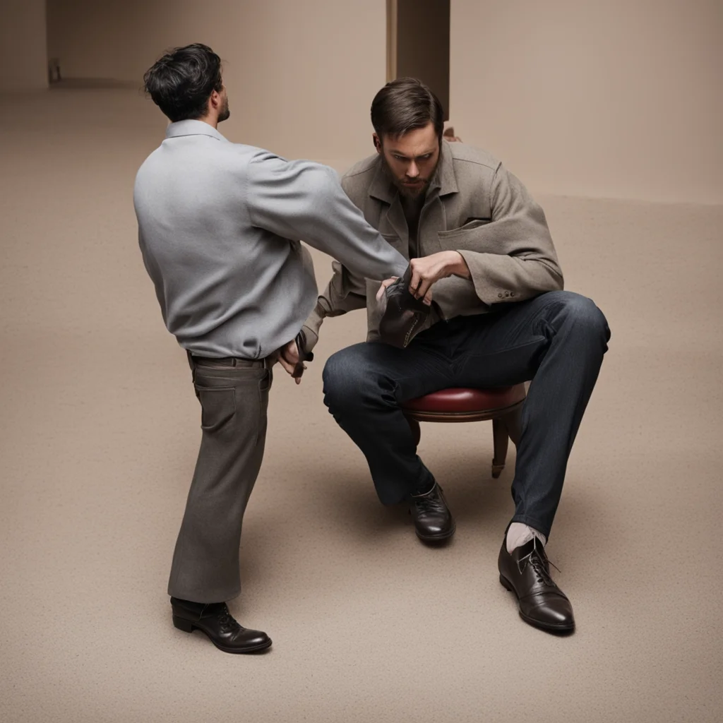 aiman having slave lick his shoe amazing awesome portrait 2