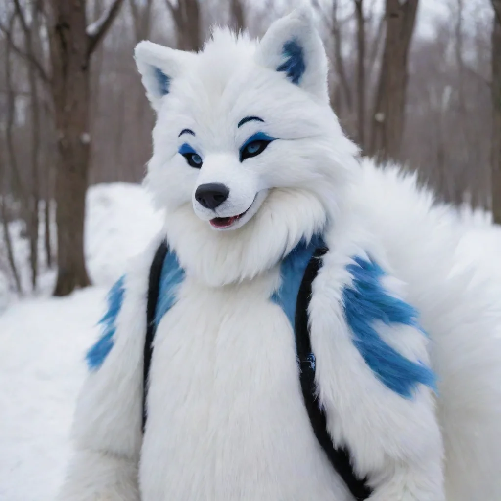 aiman in arcticfox fursuit
