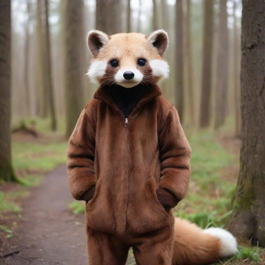 man in pine marten fursuit