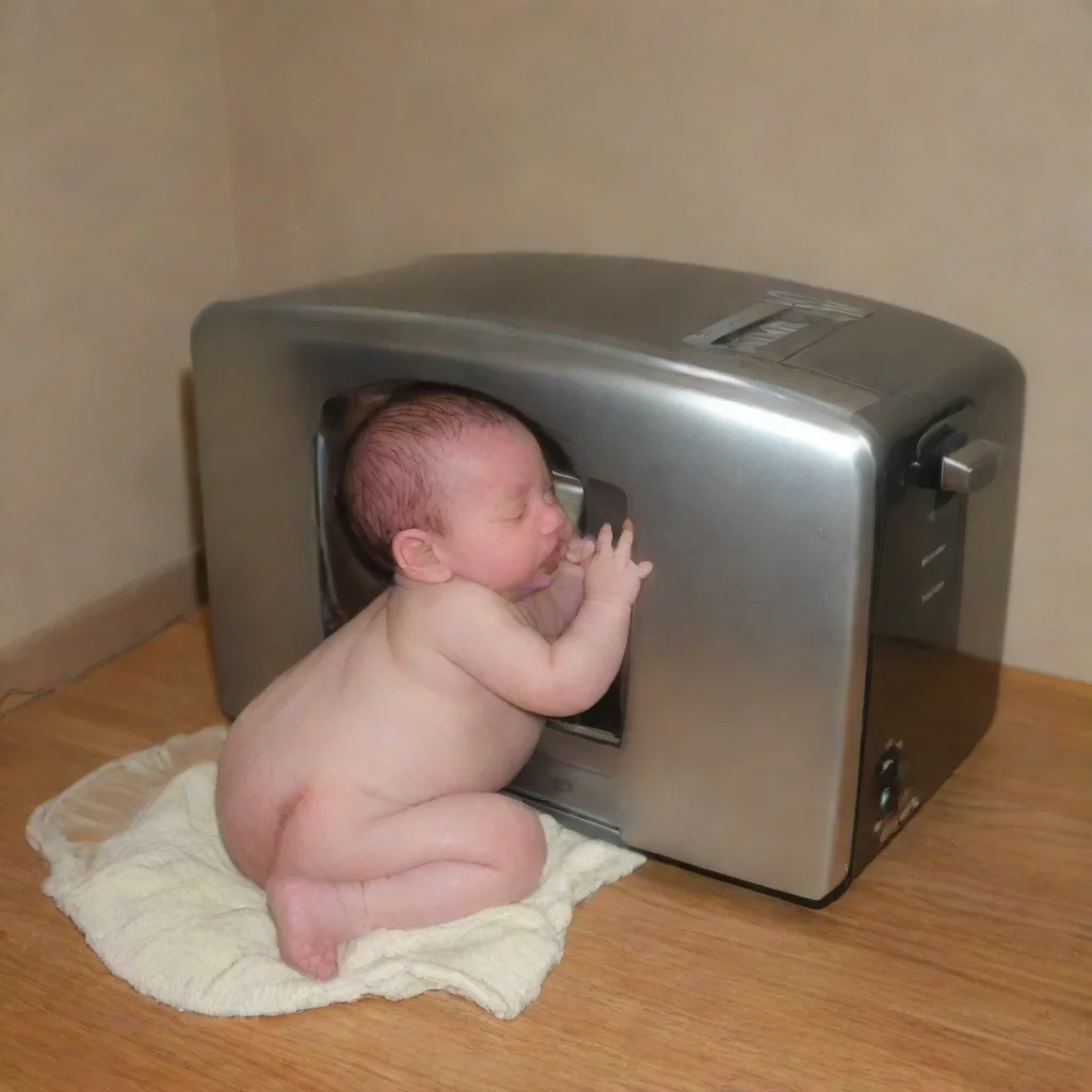 aiman puts newborn baby in a toaster