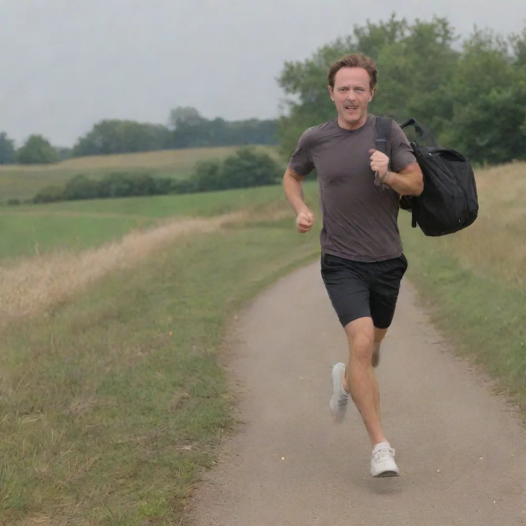 man running with small breafcase
