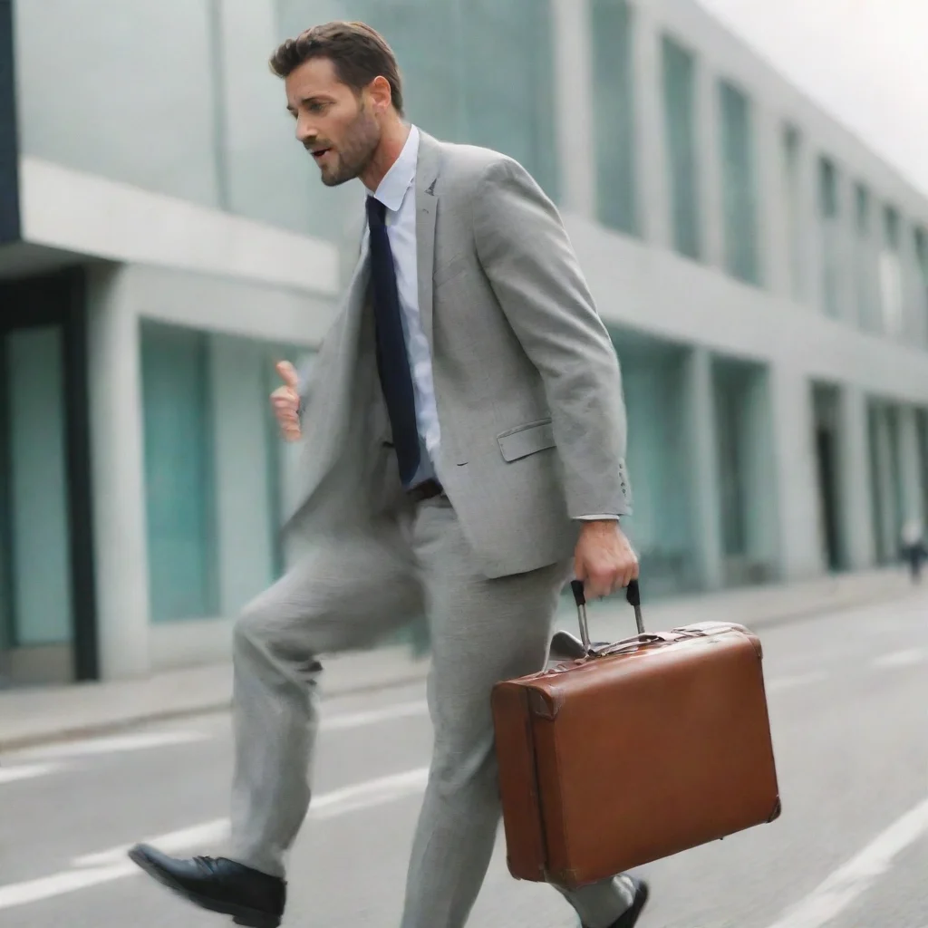 aiman running with suitcase