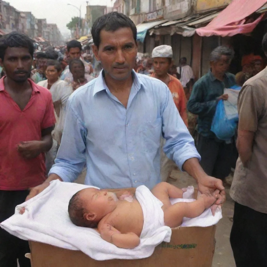 aiman selling a newborn baby