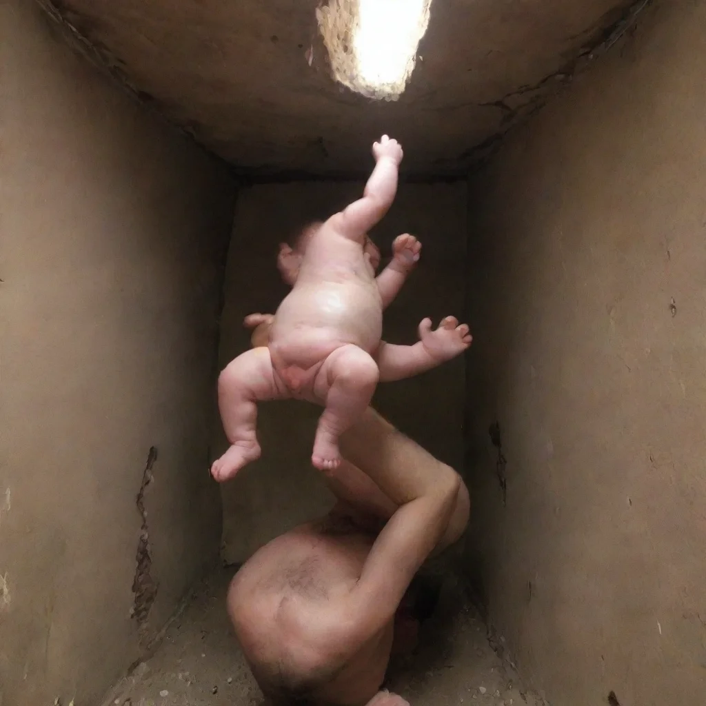 aiman throwing newborn baby down a evlovater shaft