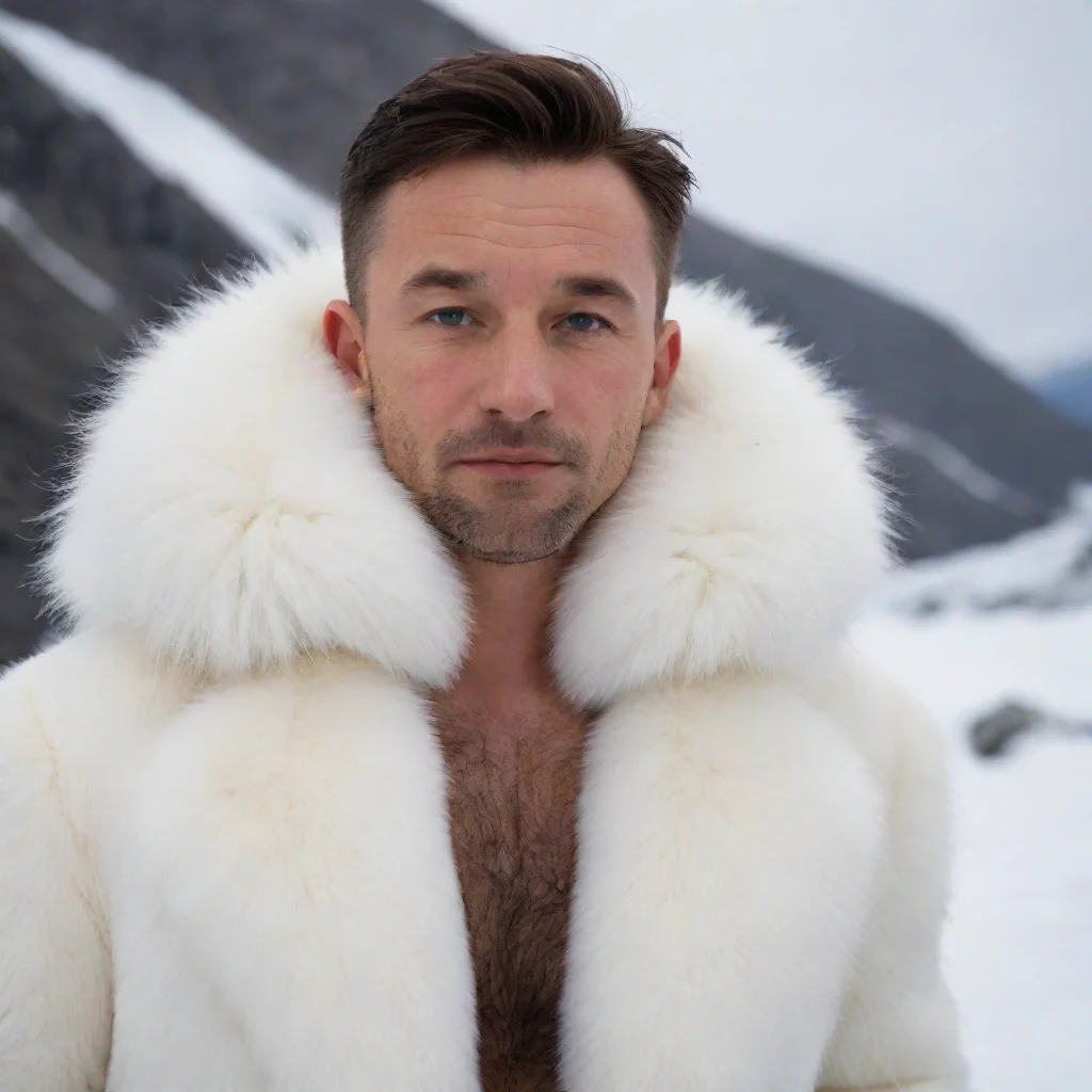 aiman wearing arctic fox fur