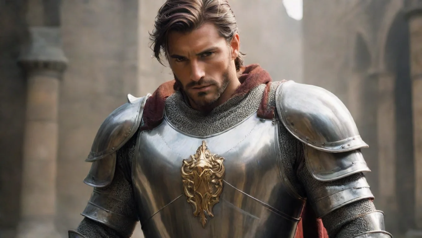 masculine majestic handsome knight widescreen