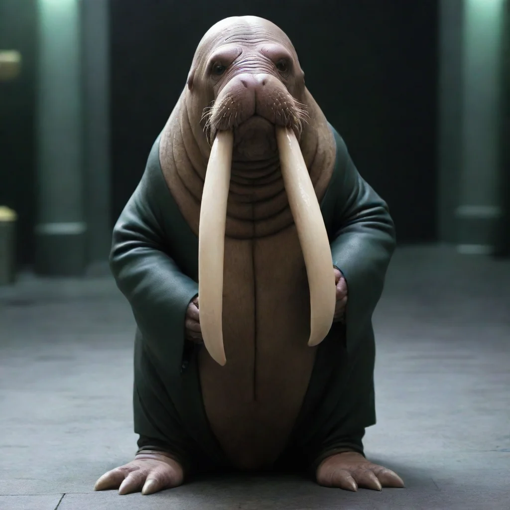 aimatrix themed walrus begging for money detailed