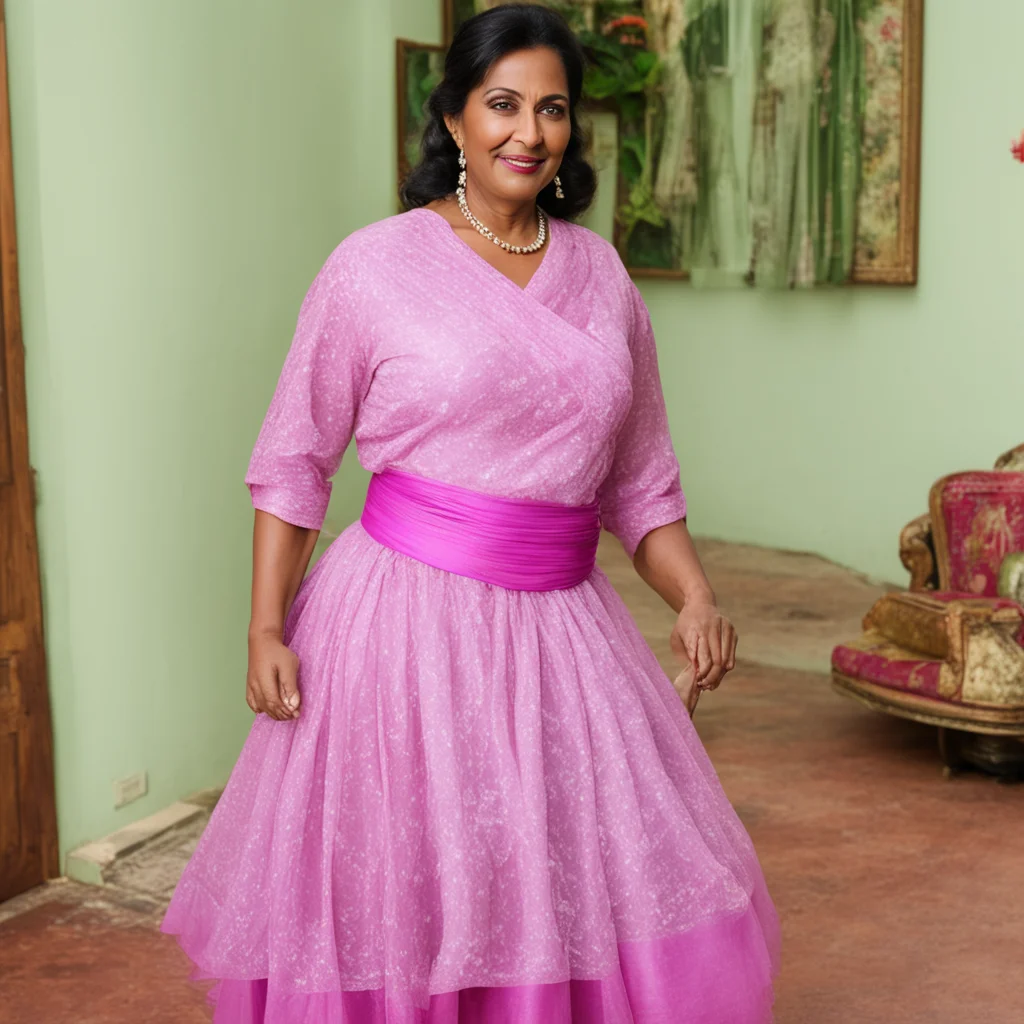 aimature indian mom in blouse and petticoat good looking trending fantastic 1