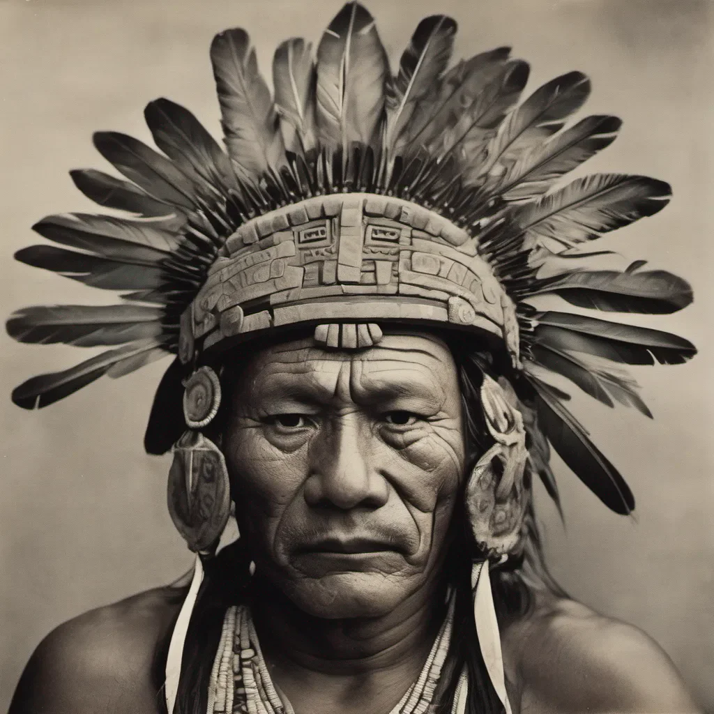 aimayan war chief with jaguar headdress