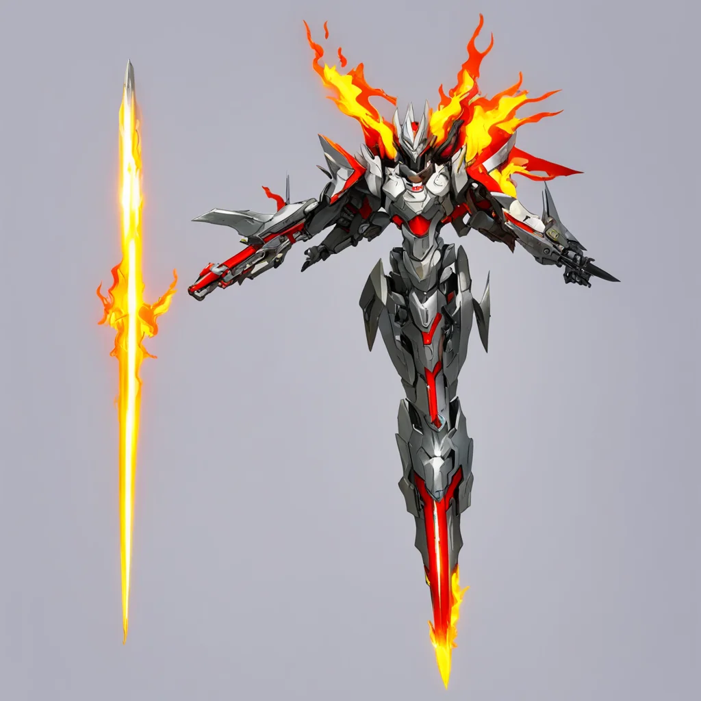 mecha angel flame sword