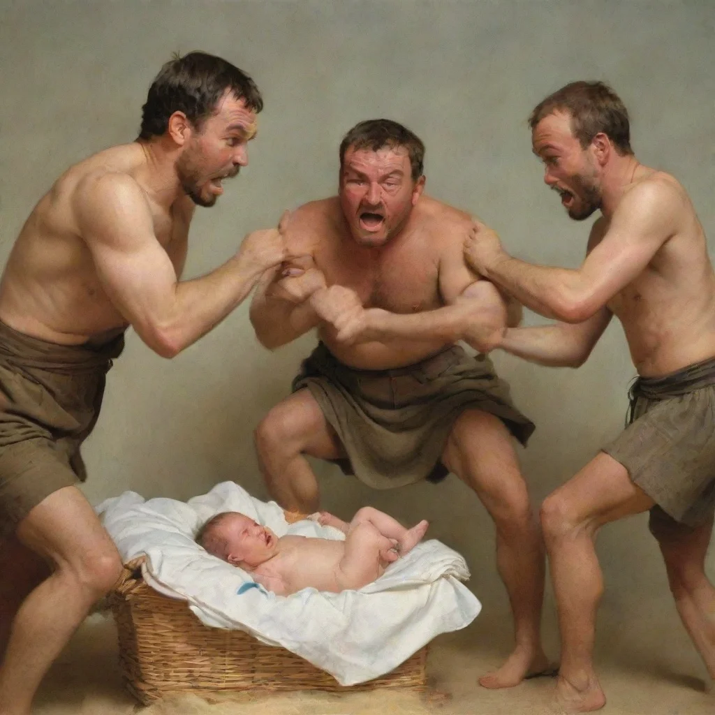 aimen fighting over a newborn baby