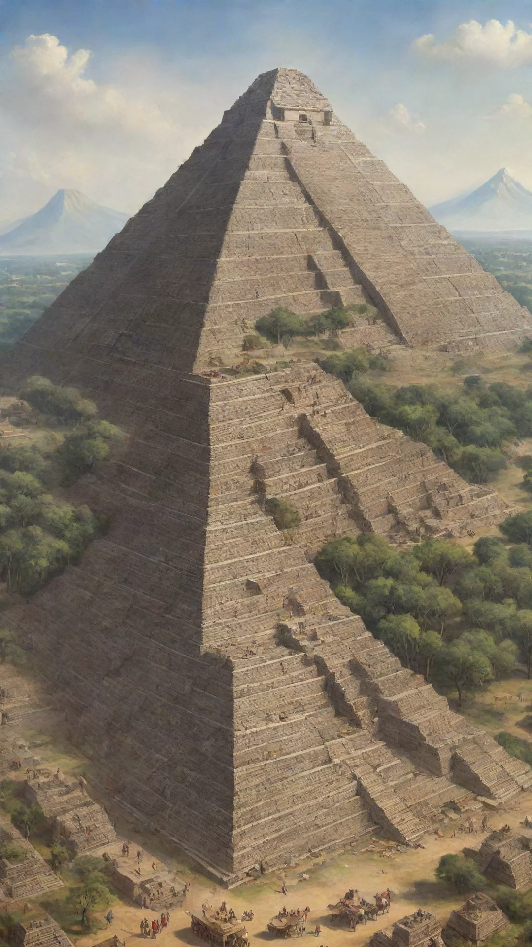 mexico pyramid with civilization context detailed hdtall