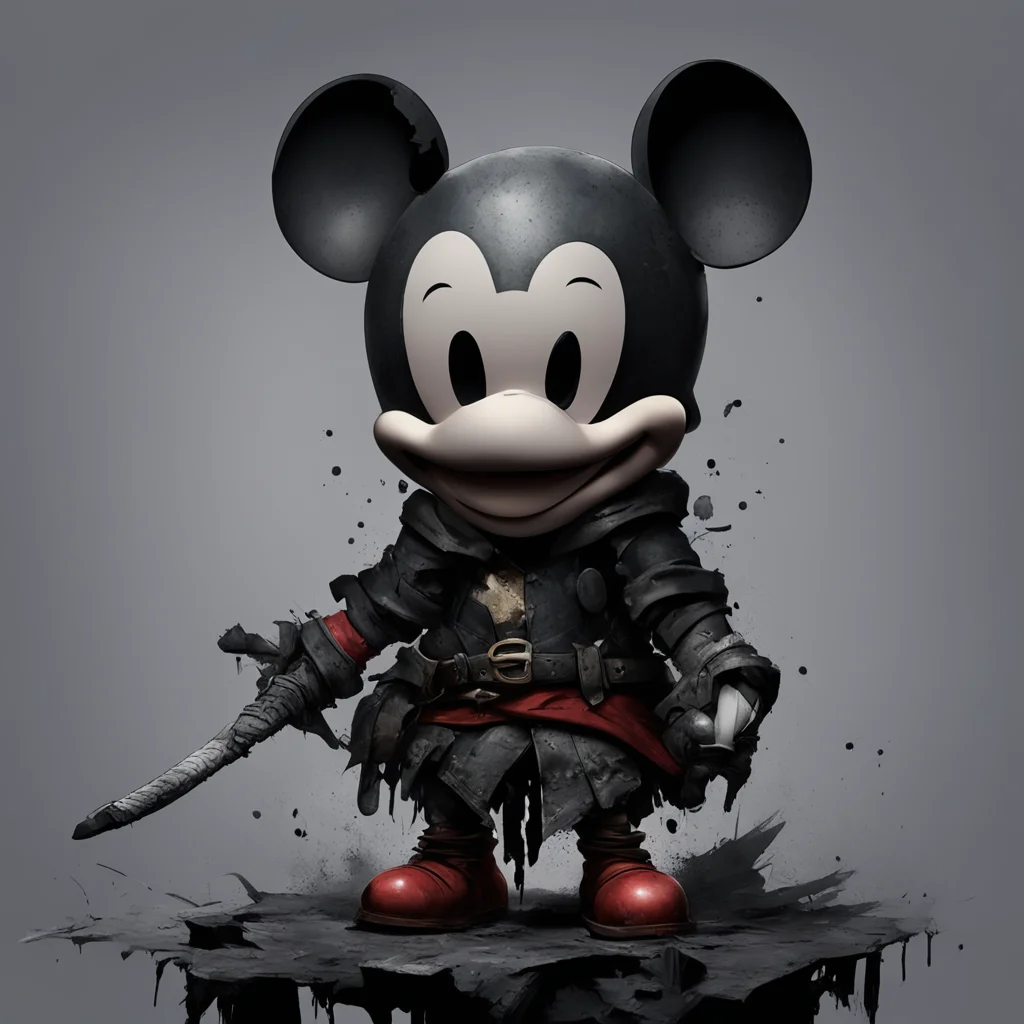 aimickey mouse ripped dark souls world dramatic intense artstation trending full character anime portrait amazing awesome portrait 2