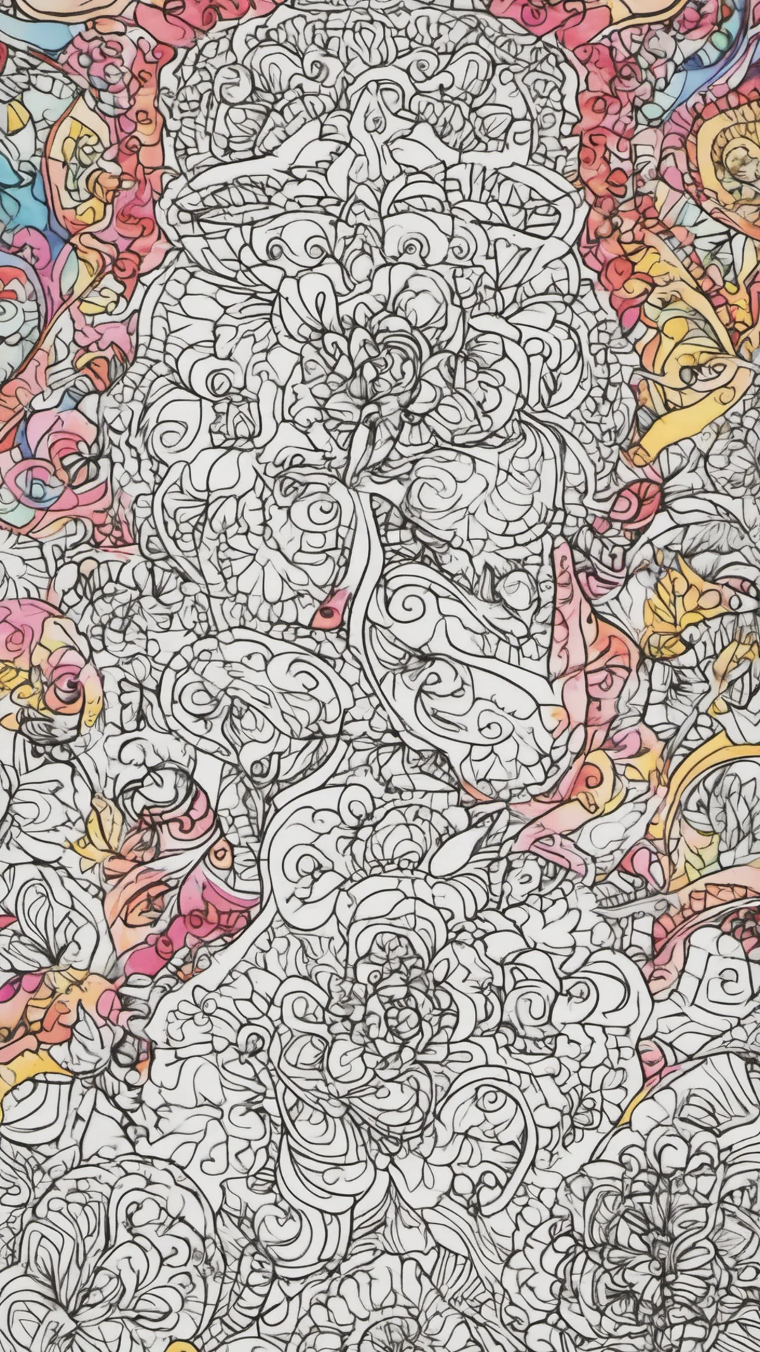 mindfulness coloring artwork tall