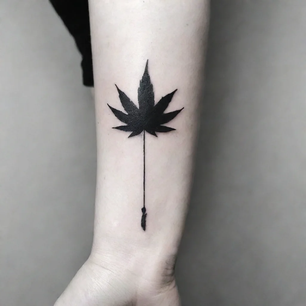 minimalistic black and white tattoo
