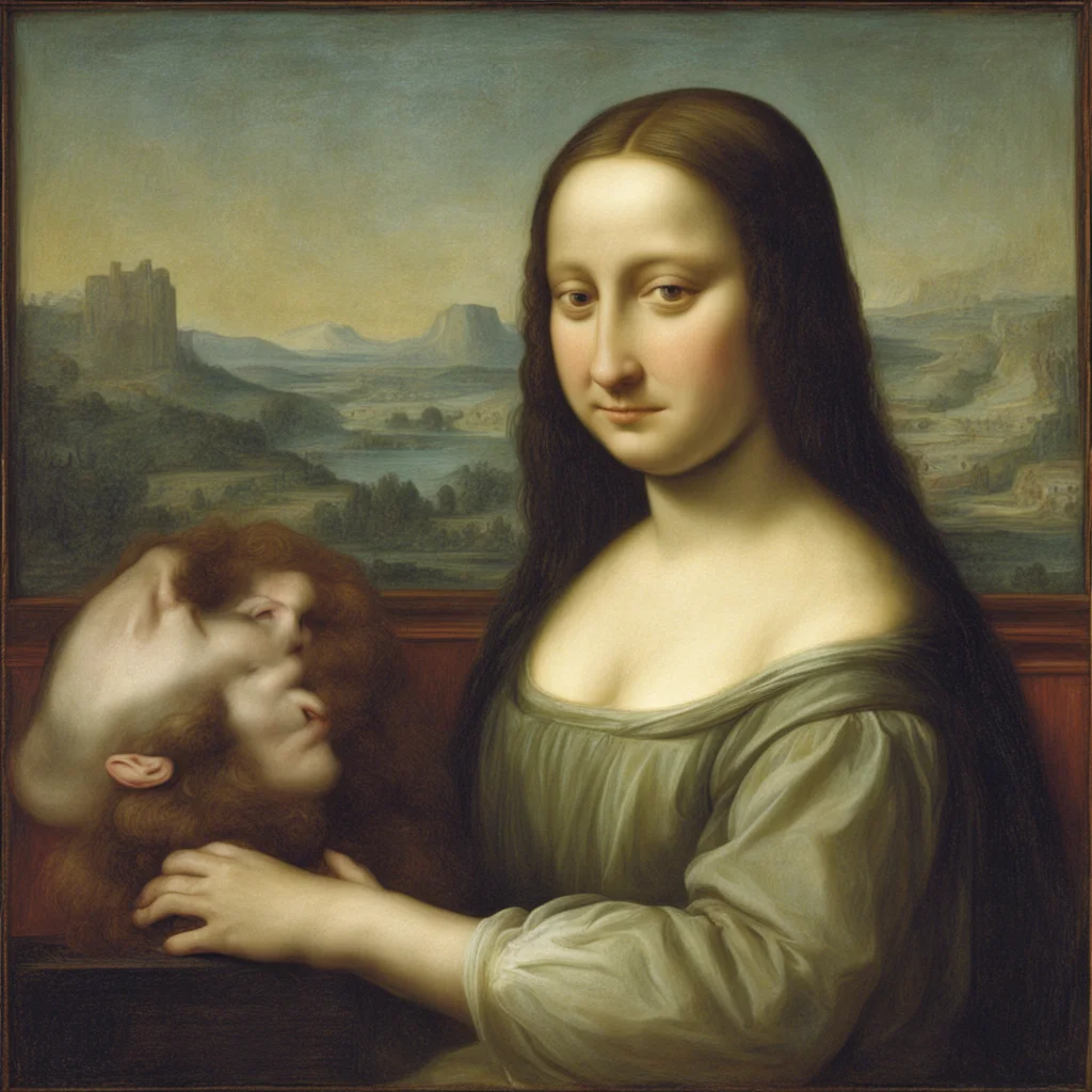 mona lisa being tickled