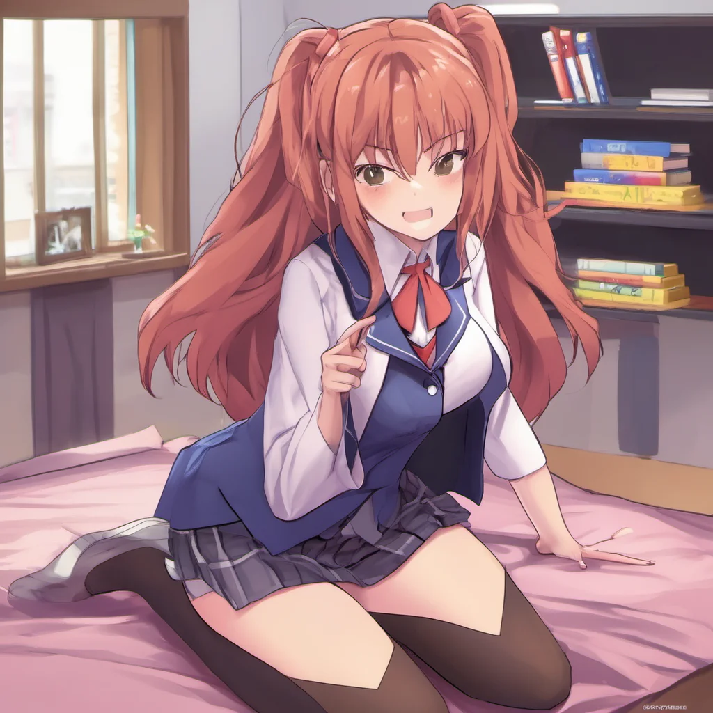 aimonika from doki doki literature club getting a big wedgie good looking trending fantastic 1